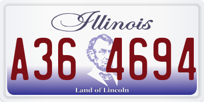 IL license plate A364694