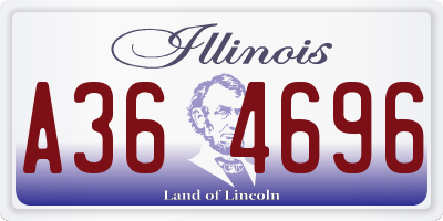 IL license plate A364696