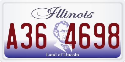 IL license plate A364698