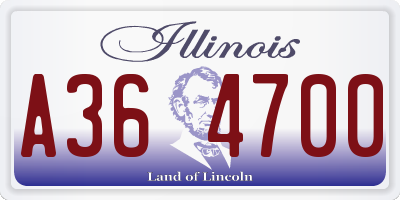IL license plate A364700