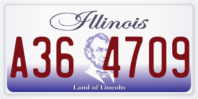 IL license plate A364709