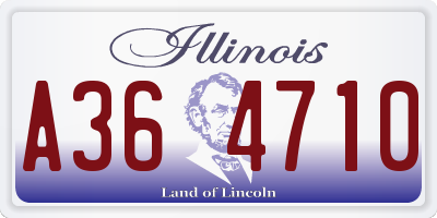 IL license plate A364710