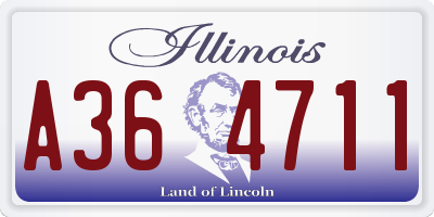 IL license plate A364711