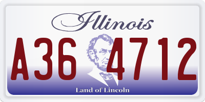 IL license plate A364712