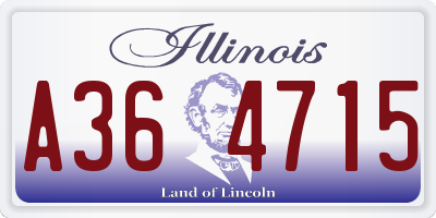 IL license plate A364715