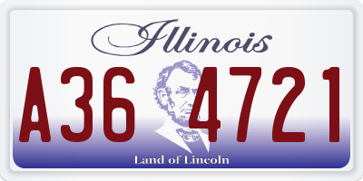 IL license plate A364721