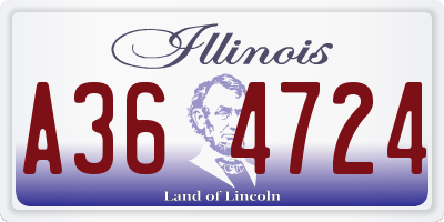 IL license plate A364724