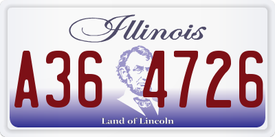 IL license plate A364726