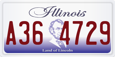 IL license plate A364729