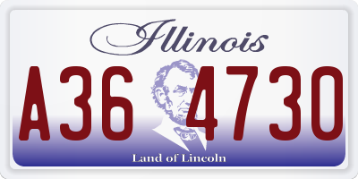 IL license plate A364730