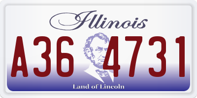 IL license plate A364731