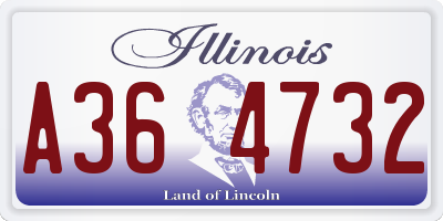 IL license plate A364732