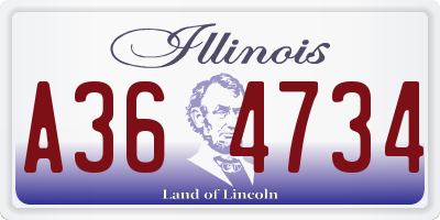 IL license plate A364734
