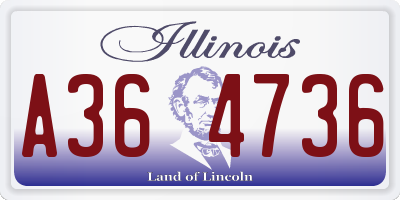 IL license plate A364736