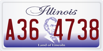 IL license plate A364738