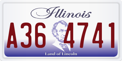 IL license plate A364741