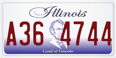 IL license plate A364744