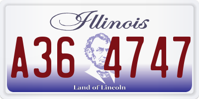 IL license plate A364747