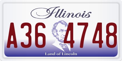 IL license plate A364748