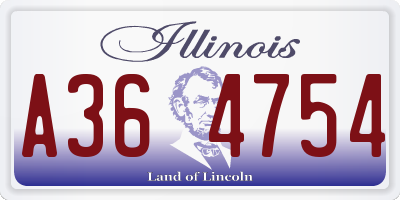 IL license plate A364754