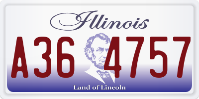 IL license plate A364757