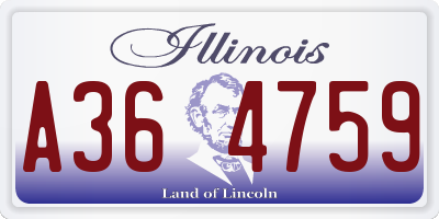 IL license plate A364759
