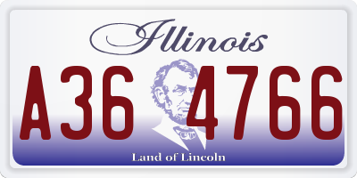 IL license plate A364766