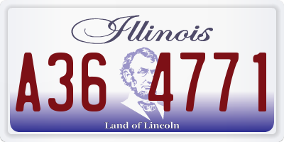 IL license plate A364771