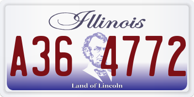 IL license plate A364772
