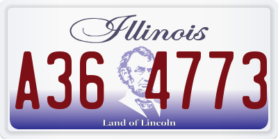 IL license plate A364773