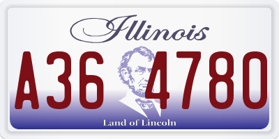 IL license plate A364780