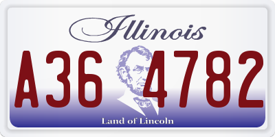 IL license plate A364782