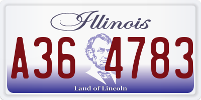 IL license plate A364783