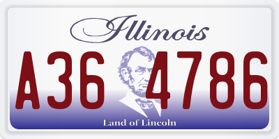 IL license plate A364786