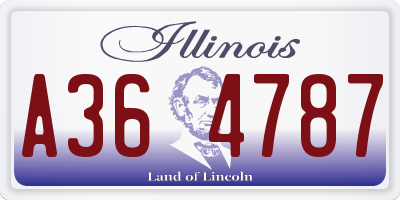 IL license plate A364787