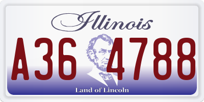 IL license plate A364788