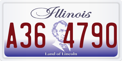 IL license plate A364790