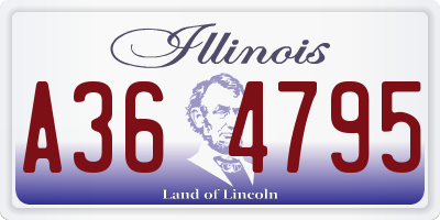 IL license plate A364795