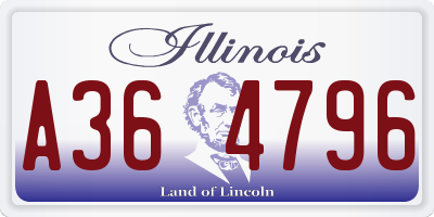 IL license plate A364796
