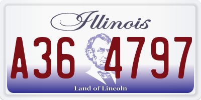 IL license plate A364797