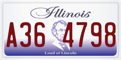 IL license plate A364798