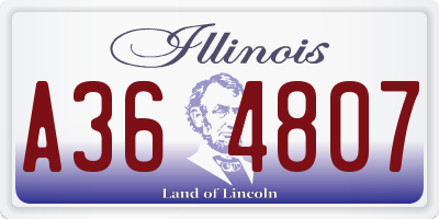 IL license plate A364807