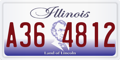 IL license plate A364812