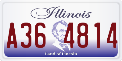 IL license plate A364814