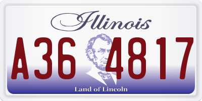 IL license plate A364817