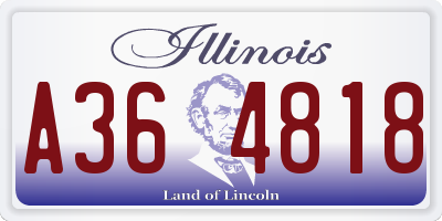 IL license plate A364818