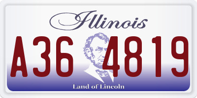 IL license plate A364819