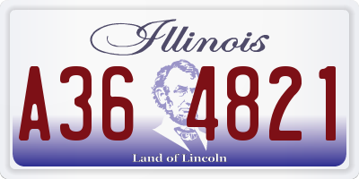 IL license plate A364821