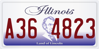IL license plate A364823