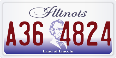 IL license plate A364824